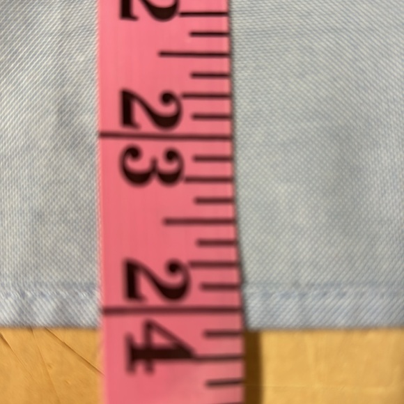 Modern Works Ladies Blue Button Up Shirt/Hidden Buttons Long Sleeves Size M - Picture 16 of 16